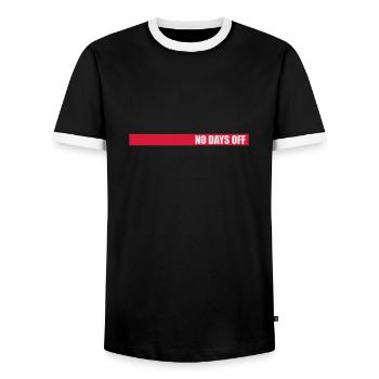 pas de jours de congé devis - T-shirt contrasté Homme - noir/blanc - Devant - AI Model Female 172 light (172cm) & AI Model Male 178 light (178cm)