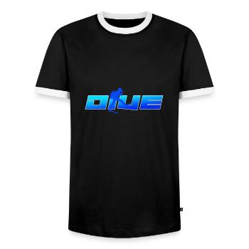plongée Plongée accro à la plongée profonde - T-shirt contrasté Homme - noir/blanc - Devant - AI Model Female 172 light (172cm) & AI Model Male 178 light (178cm)