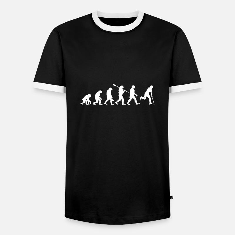 Evolution Hockey - Men's Ringer Shirt - black/white