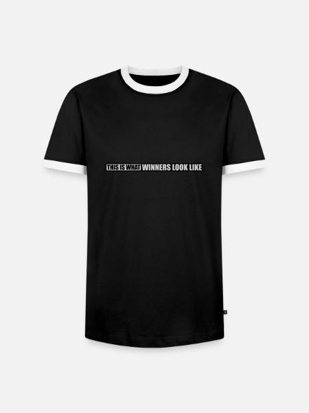 What Winners Look Like - Männer Kontrast-T-Shirt - Schwarz/Weiß