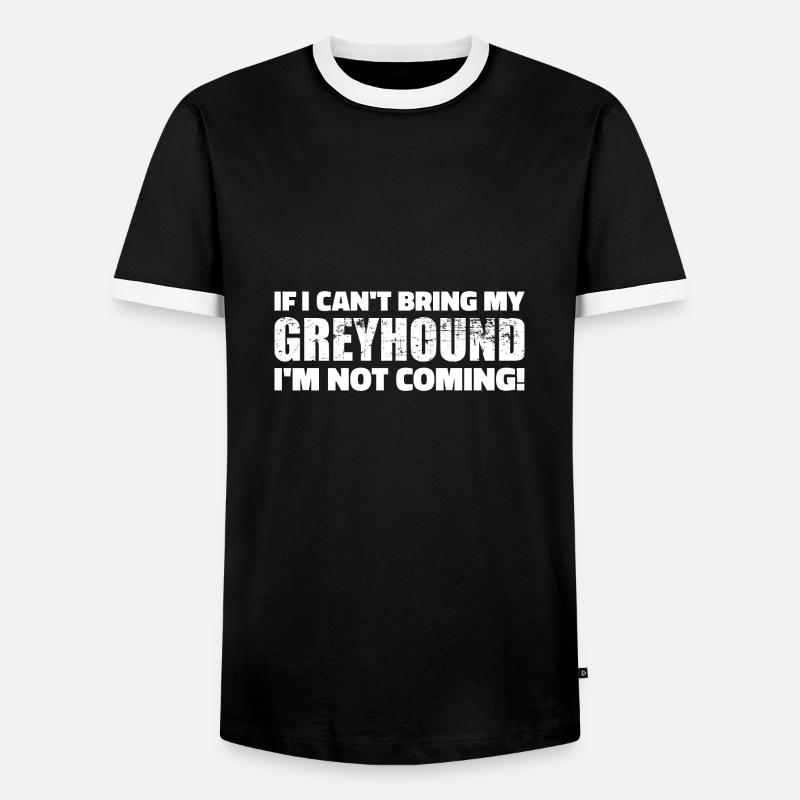 greyhound - Men's Ringer Shirt - black/white