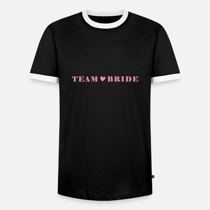 Team Bride - Men's Ringer Shirt - black/white