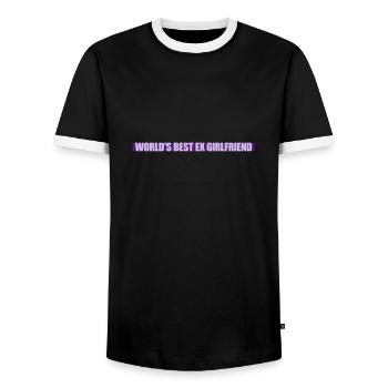 La meilleure ex petite amie du monde - T-shirt contrasté Homme - noir/blanc - Devant - AI Model Female 172 light (172cm) & AI Model Male 178 light (178cm)