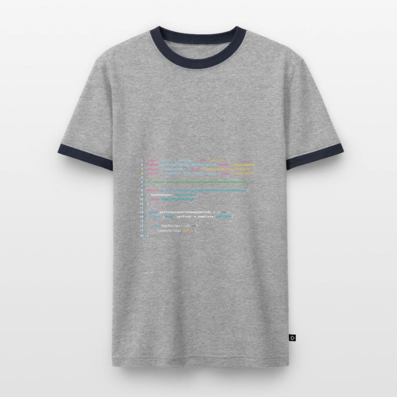 Programmers code in React Männer Kontrast-T-Shirt