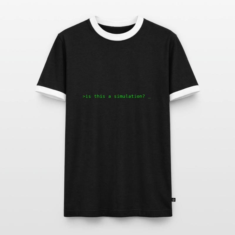 Simulation Programming Informatic Geschenk Spruch Männer Kontrast-T-Shirt