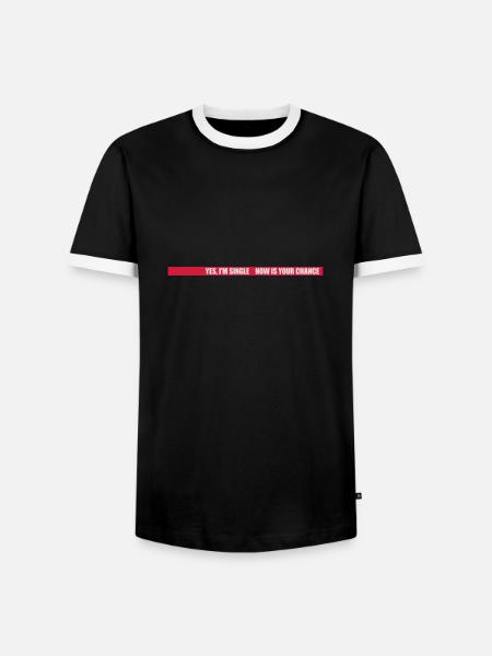 single now your chance - Men's Ringer Shirt - black/white