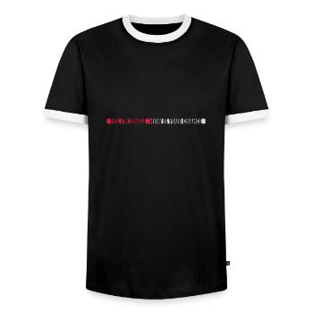 single now your chance - Männer Kontrast-T-Shirt - Schwarz/Weiß - Vorne - AI Model Female 172 light (172cm) & AI Model Male 178 light (178cm)