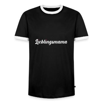 Mutter Beste Mama - Männer Kontrast-T-Shirt - Schwarz/Weiß - Vorne - AI Model Female 172 light (172cm) & AI Model Male 178 light (178cm)