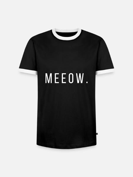 Quotes Meeow LWBTFRQ - Männer Kontrast-T-Shirt - Schwarz/Weiß