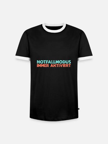Notfallmodus: Immer Aktiviert - Männer Kontrast-T-Shirt - Schwarz/Weiß