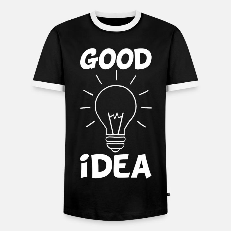 Die gute Idee (weiß) - Männer Kontrast-T-Shirt - Schwarz/Weiß