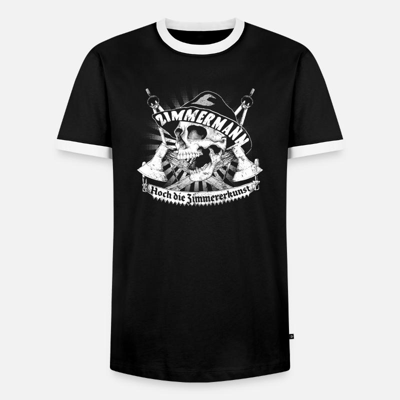 Zimermann - Männer Kontrast-T-Shirt - Schwarz/Weiß