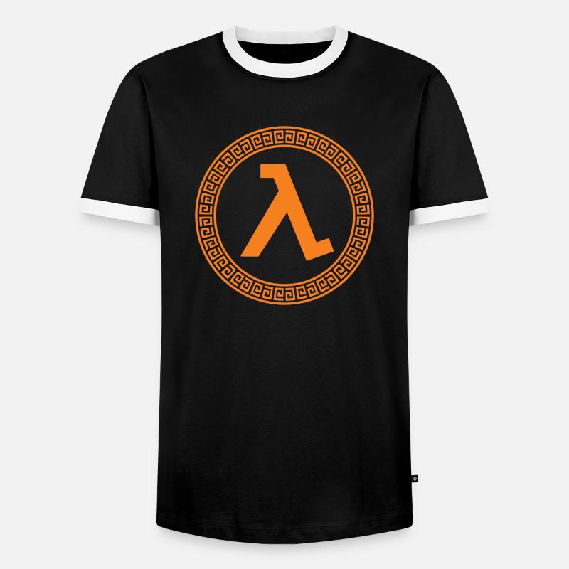 Lambda - Men's Ringer Shirt - black/white