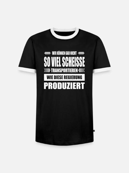 Bauernproteste 2024 Bauernprotest Bauerndemo Demo - Männer Kontrast-T-Shirt - Schwarz/Weiß