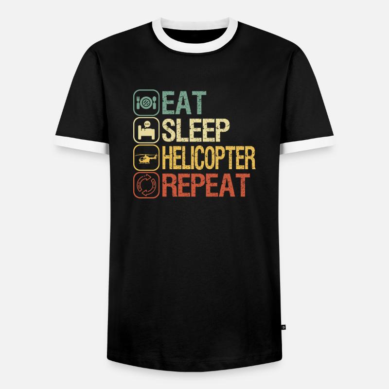 Helicopter pilots - Men's Ringer Shirt - black/white