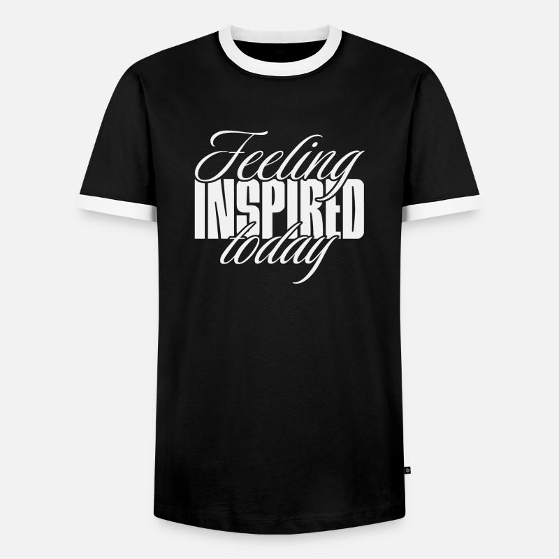 Feeling inspired today - Men's Ringer Shirt - black/white