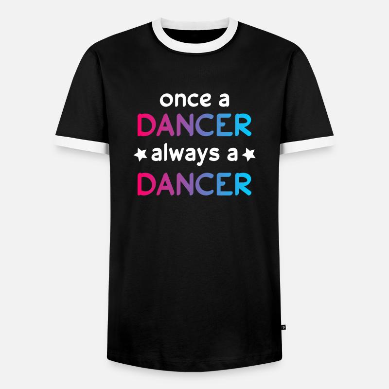 Dancing once always dancing - Men's Ringer Shirt - black/white