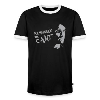 souviens-toi du cant - T-shirt contrasté Homme - noir/blanc - Devant - AI Model Female 172 light (172cm) & AI Model Male 178 light (178cm)
