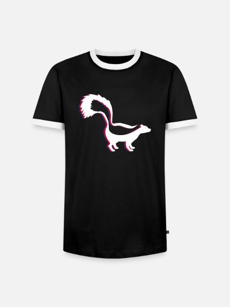 stinktier - Männer Kontrast-T-Shirt - Schwarz/Weiß