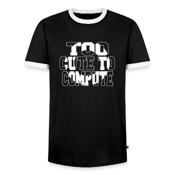birthday present idea but i do hacking code - Men's Ringer Shirt - black/white - Front - AI Model Female 172 light (172cm) & AI Model Male 178 light (178cm)