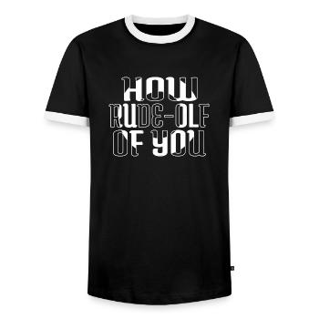 Idée de cadeau d’anniversaire de fan de dinosaure informatique - T-shirt contrasté Homme - noir/blanc - Devant - AI Model Female 172 light (172cm) & AI Model Male 178 light (178cm)