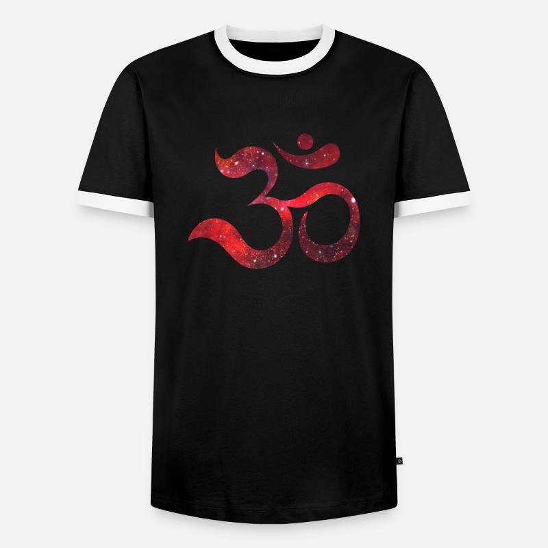 GOA RED - Männer Kontrast-T-Shirt - Schwarz/Weiß