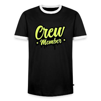Membre d’équipage 01 - T-shirt contrasté Homme - noir/blanc - Devant - AI Model Female 172 light (172cm) & AI Model Male 178 light (178cm)