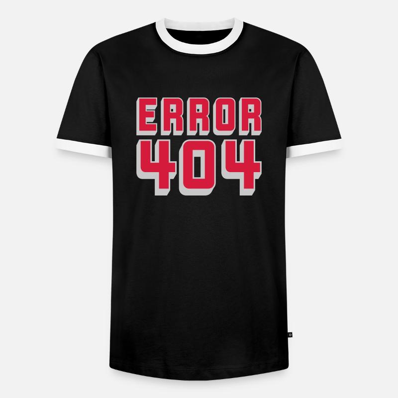 Verbindung Problem Error 404 - Männer Kontrast-T-Shirt - Schwarz/Weiß