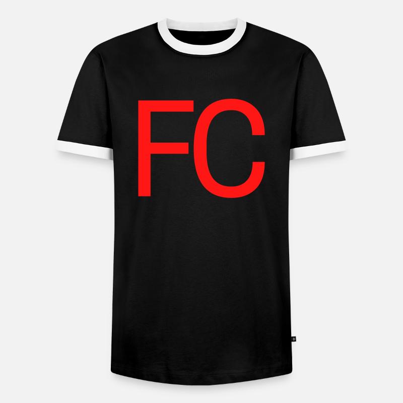 FC - Männer Kontrast-T-Shirt - Schwarz/Weiß
