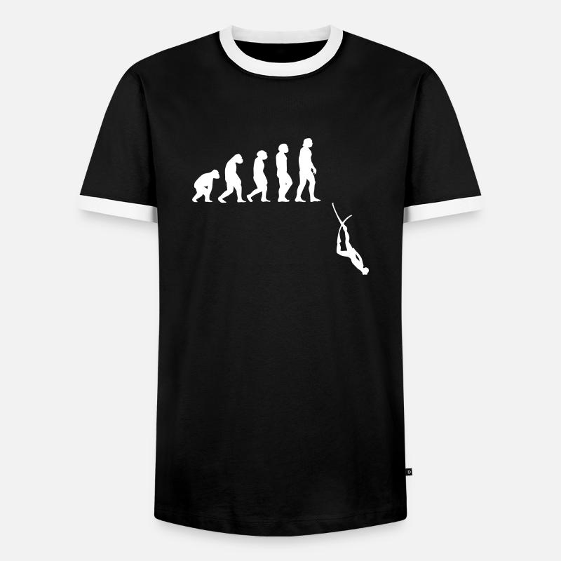 Evolution apnea diving - Men's Ringer Shirt - black/white