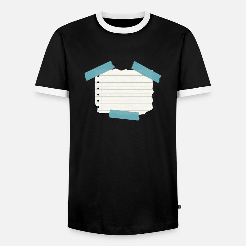 note - Men's Ringer Shirt - black/white