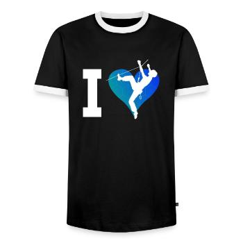 Boulder Boulder Escalade Grimpeuse Femmes - T-shirt contrasté Homme - noir/blanc - Devant - AI Model Female 172 light (172cm) & AI Model Male 178 light (178cm)