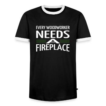 the carpenters funny carpenter quotes woodworking - Männer Kontrast-T-Shirt - Schwarz/Weiß - Vorne - AI Model Female 172 light (172cm) & AI Model Male 178 light (178cm)