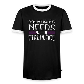 carpenter funny tshirts john carpenter tshirts - Men's Ringer Shirt - black/white - Front - AI Model Female 172 light (172cm) & AI Model Male 178 light (178cm)