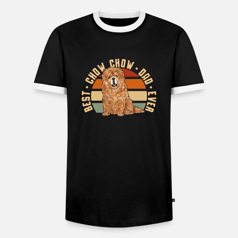 Chow Chow Dog - Men's Ringer Shirt - black/white