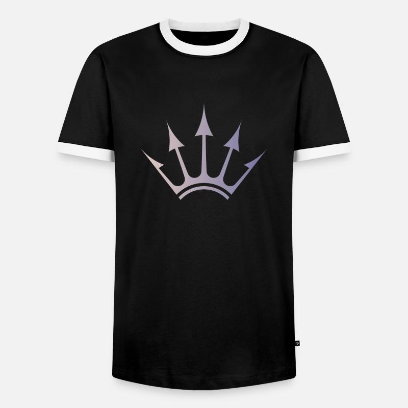 Five-Pointed Logo - Men's Ringer Shirt - black/white