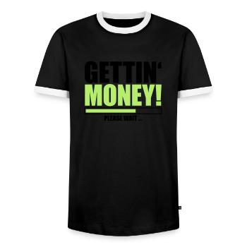 chargement s'il vous plaît loin chargement barre de chargement buendel geldsc - T-shirt contrasté Homme - noir/blanc - Devant - AI Model Female 172 light (172cm) & AI Model Male 178 light (178cm)