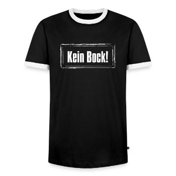 Kein Bock - Männer Kontrast-T-Shirt - Schwarz/Weiß - Vorne - AI Model Female 172 light (172cm) & AI Model Male 178 light (178cm)