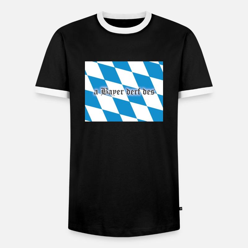 a bayer derf des - Männer Kontrast-T-Shirt - Schwarz/Weiß