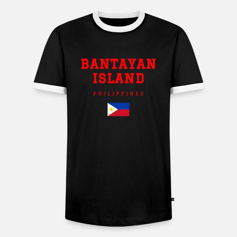 Bantayan, Philippines - Men's Ringer Shirt - black/white