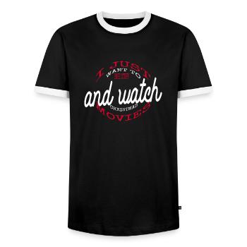 Bakers Motto Bedroom Quote Bakers Shirt - Men's Ringer Shirt - black/white - Front - AI Model Female 172 light (172cm) & AI Model Male 178 light (178cm)