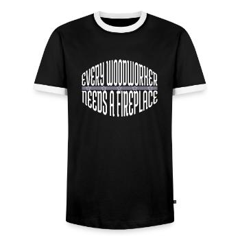 union carpenter carpentry the carpenters badge - Männer Kontrast-T-Shirt - Schwarz/Weiß - Vorne - AI Model Female 172 light (172cm) & AI Model Male 178 light (178cm)