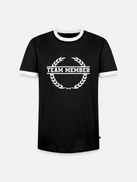 kranz team member - Männer Kontrast-T-Shirt - Schwarz/Weiß