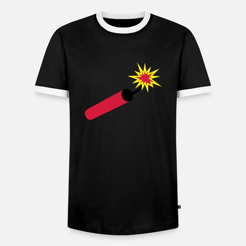 dynamit___f3 - Männer Kontrast-T-Shirt - Schwarz/Weiß