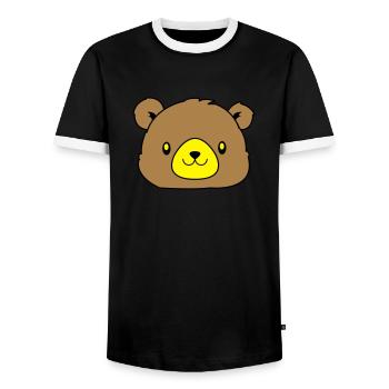 bär - T-shirt contrasté Homme - noir/blanc - Devant - AI Model Female 172 light (172cm) & AI Model Male 178 light (178cm)
