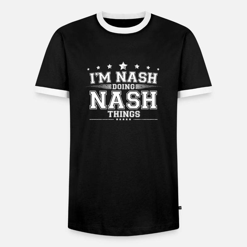 Nash - Men's Ringer Shirt - black/white