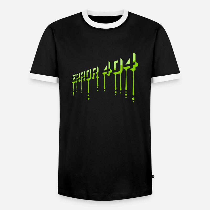 Mucus Drops Error 404 - Men's Ringer Shirt - black/white