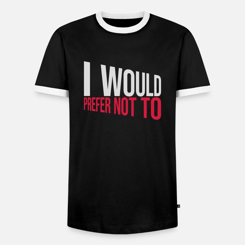 I prefer not to - Men's Ringer Shirt - black/white