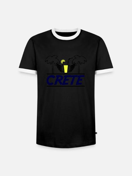 Crete - Männer Kontrast-T-Shirt - Schwarz/Weiß