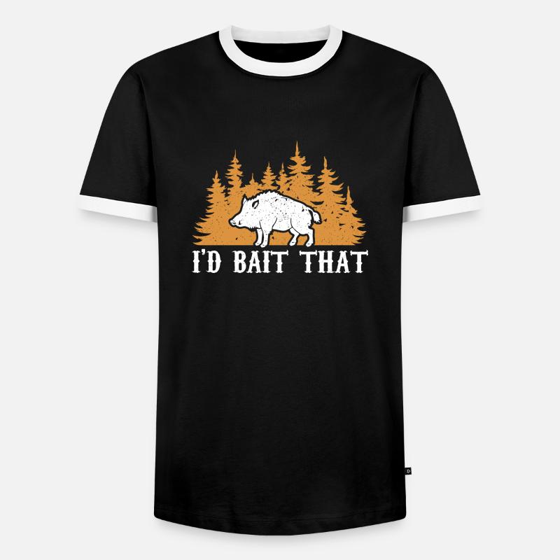 I'd Bait That - Männer Kontrast-T-Shirt - Schwarz/Weiß